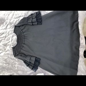 Off the shoulder black dress